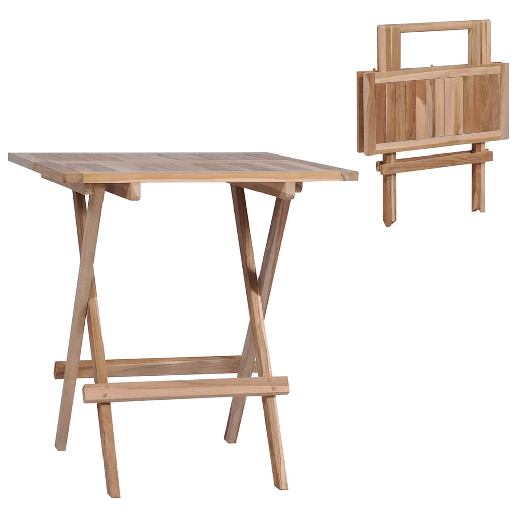 Τραπέζι Bistro Πτυσσόμενο 60 x 60 x 65 εκ. από Μασίφ Ξύλο Teak