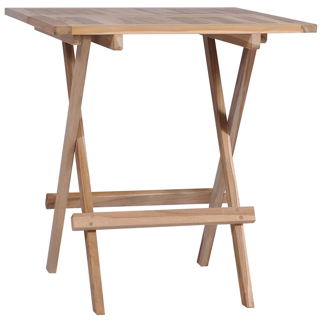Τραπέζι Bistro Πτυσσόμενο 60 x 60 x 65 εκ. από Μασίφ Ξύλο Teak
