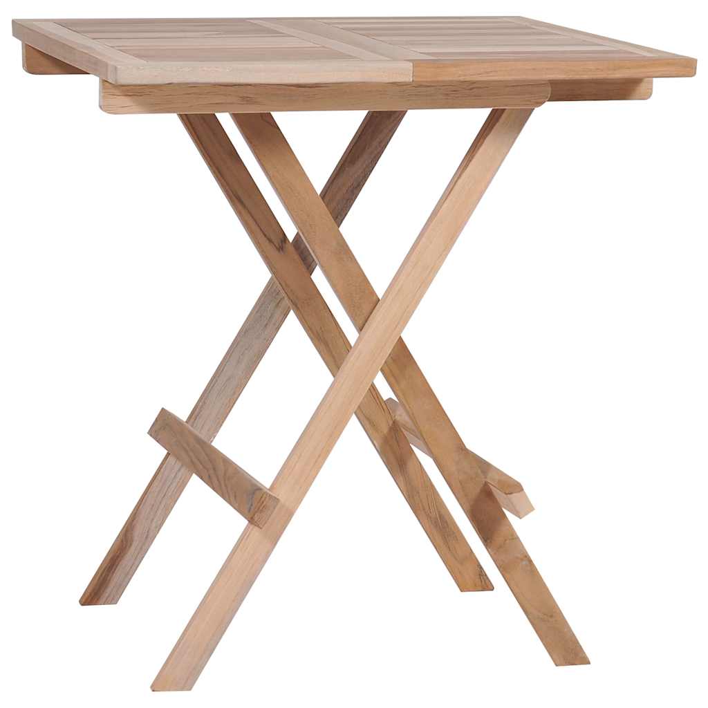 Τραπέζι Bistro Πτυσσόμενο 60 x 60 x 65 εκ. από Μασίφ Ξύλο Teak