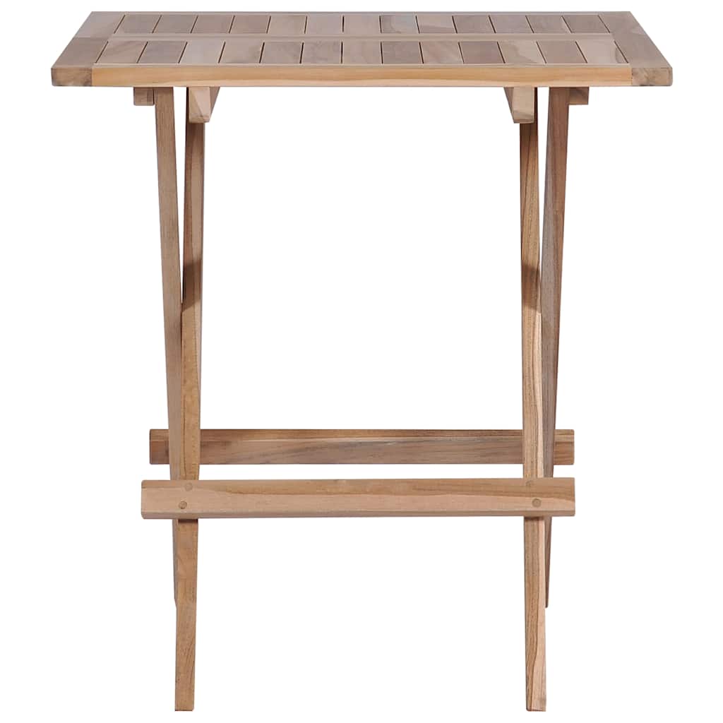 Τραπέζι Bistro Πτυσσόμενο 60 x 60 x 65 εκ. από Μασίφ Ξύλο Teak