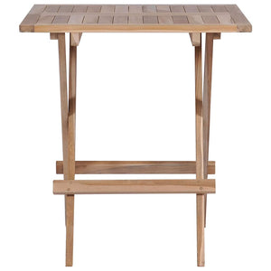 Τραπέζι Bistro Πτυσσόμενο 60 x 60 x 65 εκ. από Μασίφ Ξύλο Teak