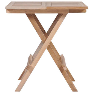Τραπέζι Bistro Πτυσσόμενο 60 x 60 x 65 εκ. από Μασίφ Ξύλο Teak