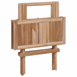 Τραπέζι Bistro Πτυσσόμενο 60 x 60 x 65 εκ. από Μασίφ Ξύλο Teak