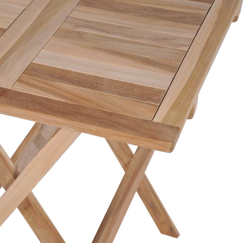 Τραπέζι Bistro Πτυσσόμενο 60 x 60 x 65 εκ. από Μασίφ Ξύλο Teak