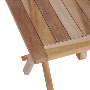 Τραπέζι Bistro Πτυσσόμενο 60 x 60 x 65 εκ. από Μασίφ Ξύλο Teak