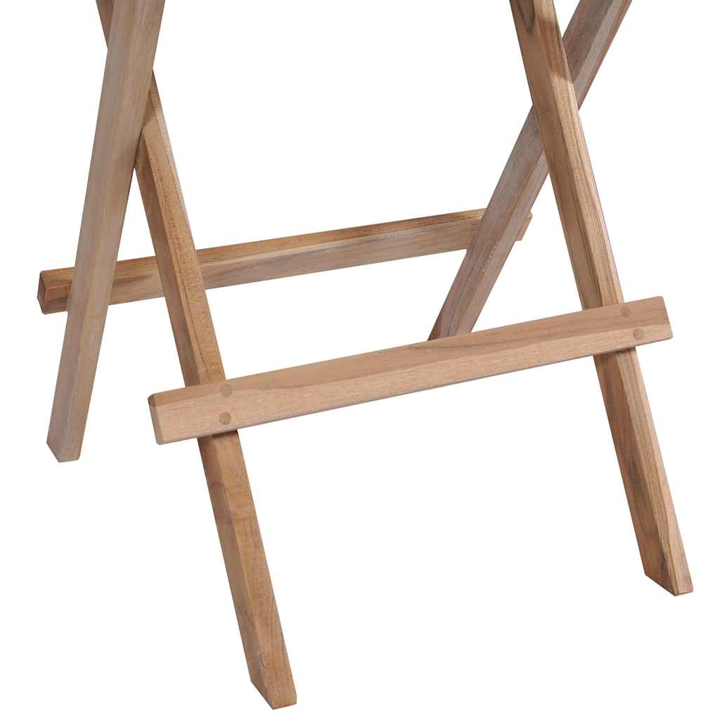 Τραπέζι Bistro Πτυσσόμενο 60 x 60 x 65 εκ. από Μασίφ Ξύλο Teak