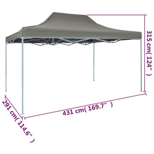 Τέντα Εκδηλώσεων Πτυσσόμενη Pop-Up Ανθρακί 3 x 4,5 μ. - Pakobazaar
