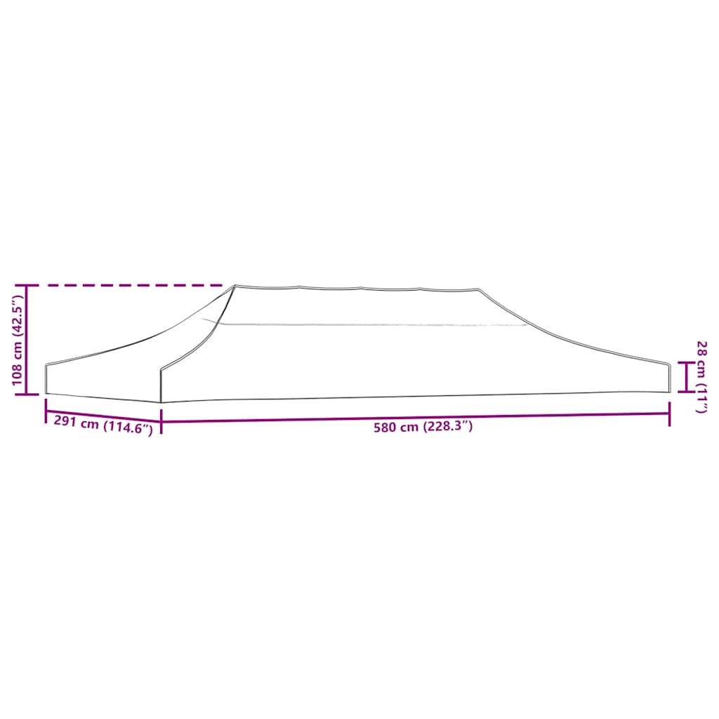 Κάλυμμα Τέντας Εκδηλώσεων Κρεμ 3 x 6 μ. - Pakobazaar