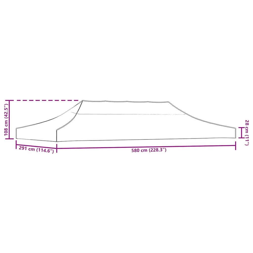 Κάλυμμα Τέντας Εκδηλώσεων Ανθρακί 3 x 6 μ. - Pakobazaar