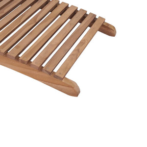 Ξαπλώστρα Πτυσσόμενη από Μασίφ Ξύλο Teak