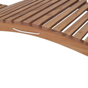 Ξαπλώστρα Πτυσσόμενη από Μασίφ Ξύλο Teak