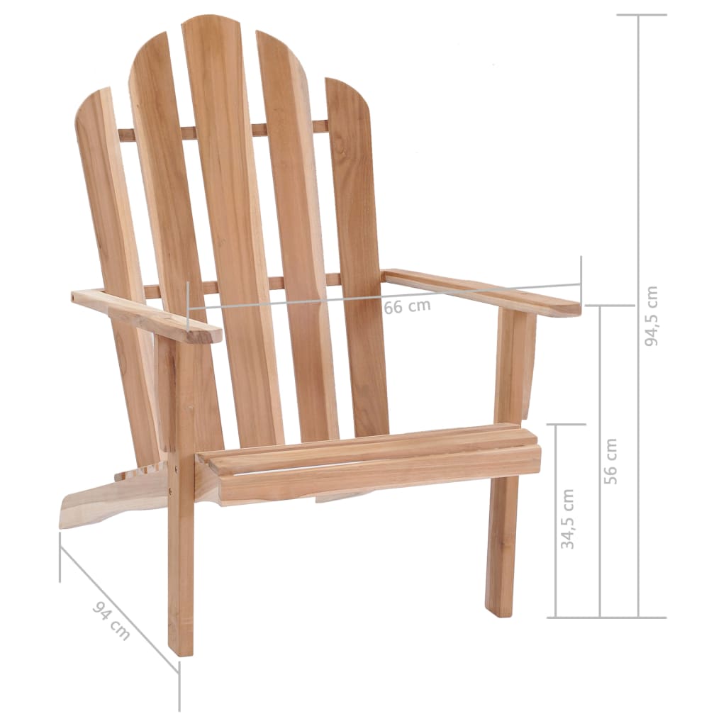 Πολυθρόνα Adirondack από Ξύλο Teak - Pakobazaar