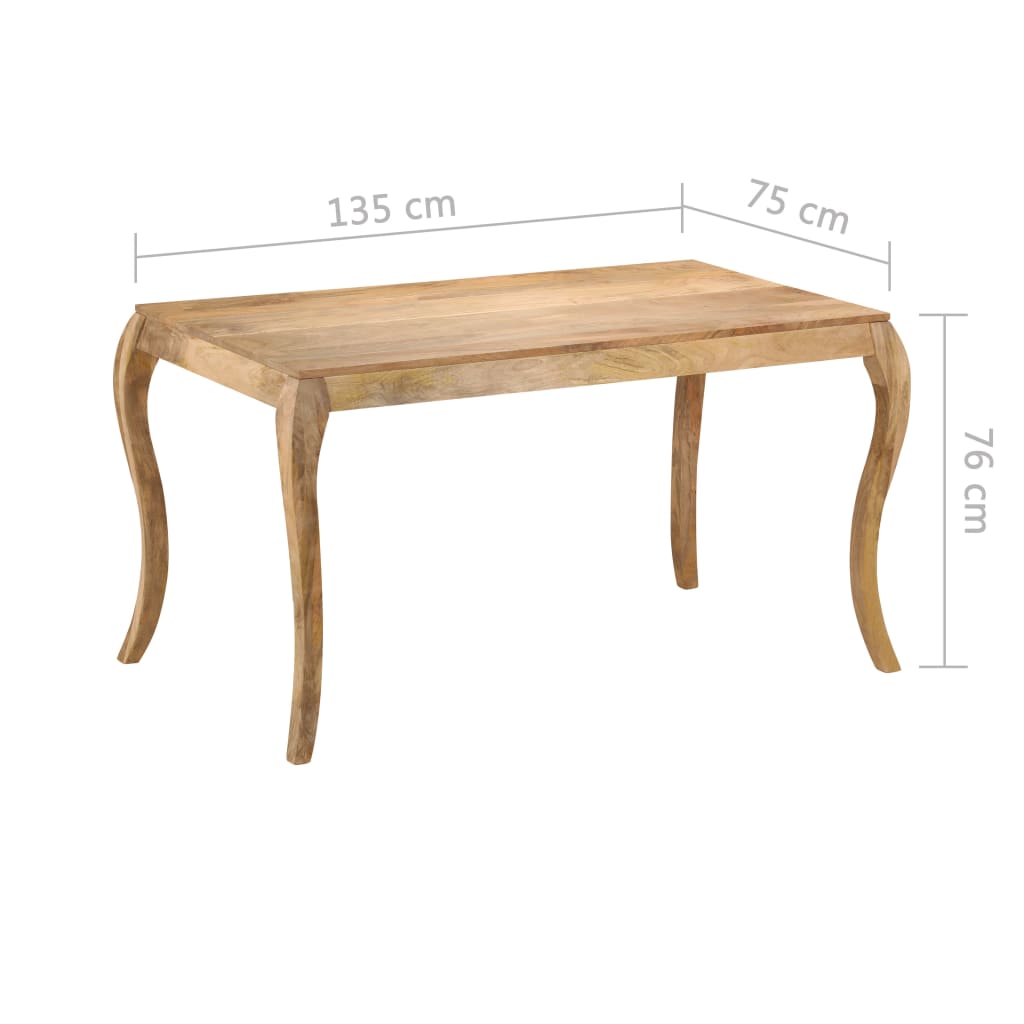 Τραπεζαρία 135 x 75 x 76 εκ. από Μασίφ Ξύλο Μάνγκο - Pakobazaar