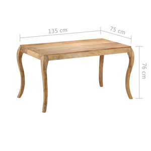 Τραπεζαρία 135 x 75 x 76 εκ. από Μασίφ Ξύλο Μάνγκο - Pakobazaar