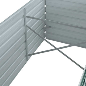 Ζαρντινιέρα Υπερυψωμένη Πράσινη 240x80x77 εκ. Γαλβαν. Χάλυβας - Pakobazaar