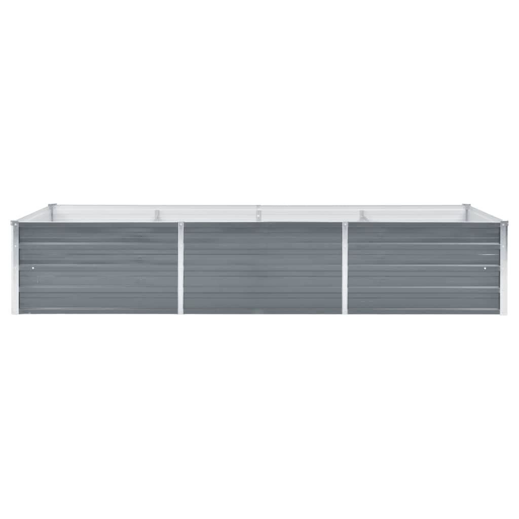 Ζαρντινιέρα Υπερυψωμένη Γκρι 240x80x45 εκ. Γαλβανισμ. Χάλυβας - Pakobazaar