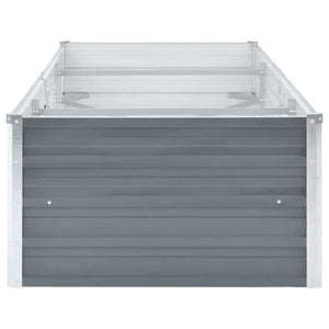 Ζαρντινιέρα Υπερυψωμένη Γκρι 240x80x45 εκ. Γαλβανισμ. Χάλυβας - Pakobazaar