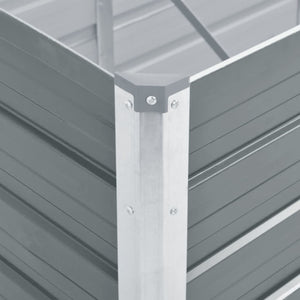 Ζαρντινιέρα Υπερυψωμένη Γκρι 240x80x45 εκ. Γαλβανισμ. Χάλυβας - Pakobazaar