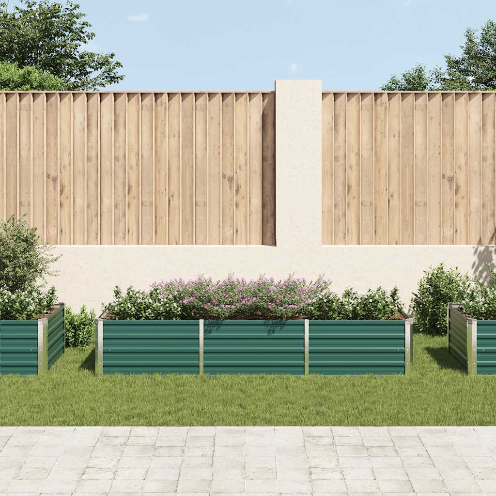 Ζαρντινιέρα Υπερυψωμένη Γκρι 240x80x45 εκ. Γαλβανισμ. Χάλυβας - Pakobazaar