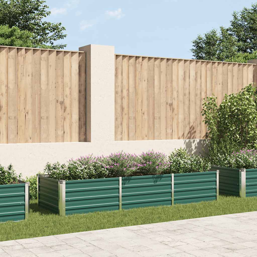 Ζαρντινιέρα Υπερυψωμένη Γκρι 240x80x45 εκ. Γαλβανισμ. Χάλυβας - Pakobazaar