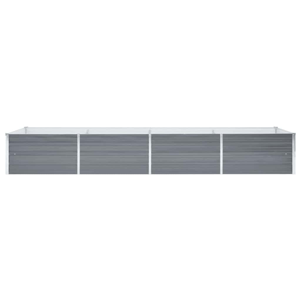 Ζαρντινιέρα Υπερυψωμένη Γκρι 320x80x45 εκ. Γαλβανισμ. Χάλυβας - Pakobazaar