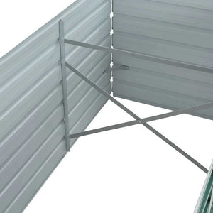 Ζαρντινιέρα Υπερυψωμένη Πράσινη 320x80x45 εκ. Γαλβαν. Χάλυβας