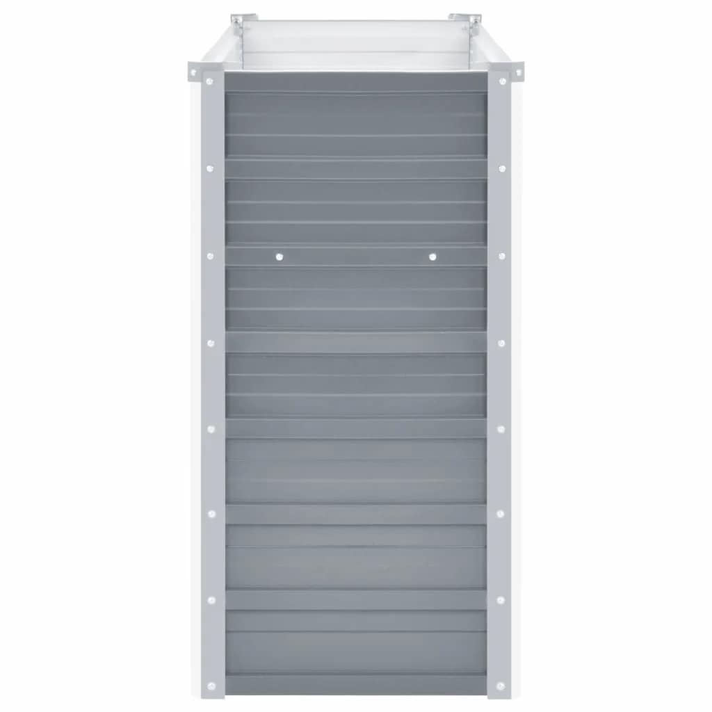 Ζαρντινιέρα Υπερυψωμένη Γκρι 160x40x77 εκ. Γαλβανισμ. Χάλυβας
