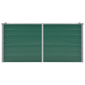 Ζαρντινιέρα Υπερυψωμένη Πράσινη 160x40x77 εκ. Γαλβαν. Χάλυβας