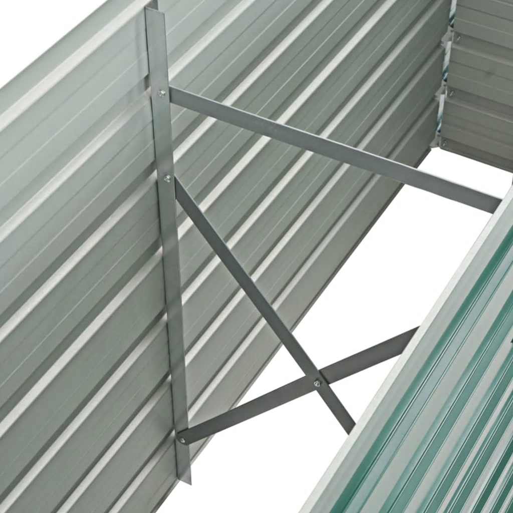 Ζαρντινιέρα Υπερυψωμένη Πράσινη 160x40x77 εκ. Γαλβαν. Χάλυβας