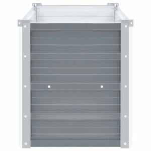 Ζαρντινιέρα Υπερυψωμένη Γκρι 160x40x45 εκ. Γαλβανισμ. Χάλυβας - Pakobazaar