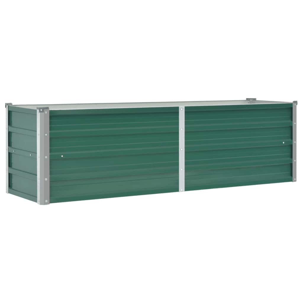 Ζαρντινιέρα Υπερυψωμένη Πράσινη 160x40x45 εκ. Γαλβαν. Χάλυβας