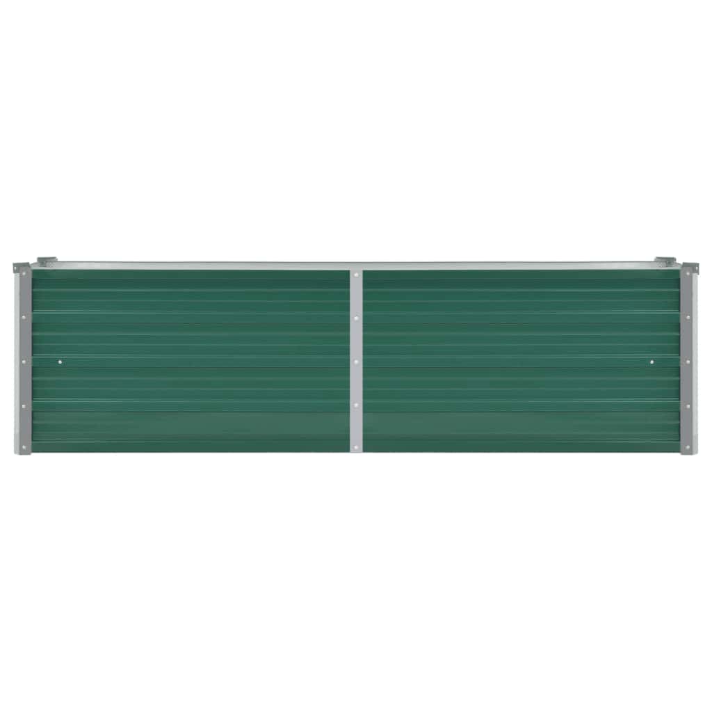 Ζαρντινιέρα Υπερυψωμένη Πράσινη 160x40x45 εκ. Γαλβαν. Χάλυβας