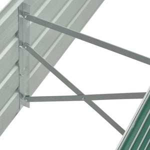 Ζαρντινιέρα Υπερυψωμένη Πράσινη 160x40x45 εκ. Γαλβαν. Χάλυβας