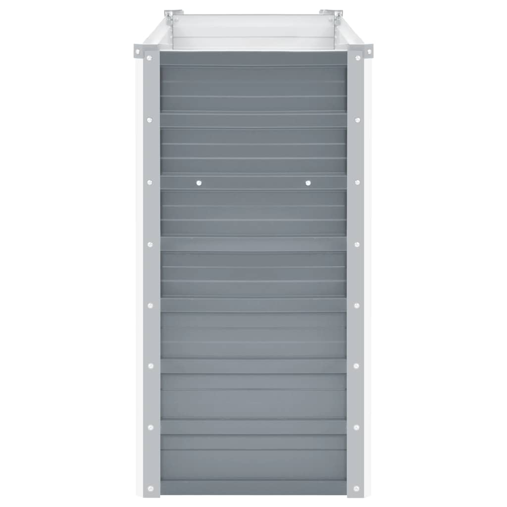 Ζαρντινιέρα Υπερυψωμένη Γκρι 100x40x77 εκ. Γαλβανισμ. Χάλυβας - Pakobazaar
