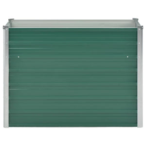 Ζαρντινιέρα Υπερυψωμένη Πράσινη 100x40x77 εκ. Γαλβαν. Χάλυβας - Pakobazaar