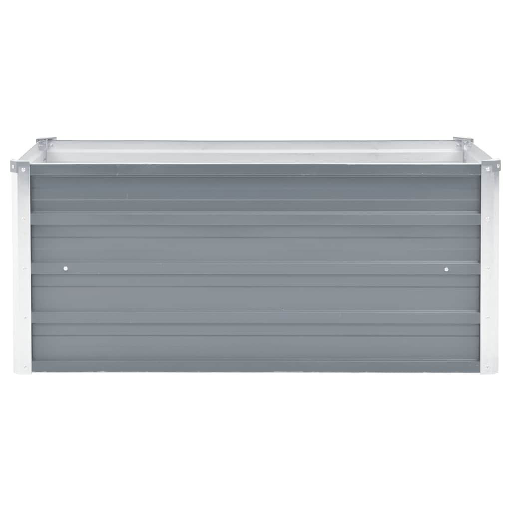 Ζαρντινιέρα Υπερυψωμένη Γκρι 100x40x45 εκ. Γαλβανισμ. Χάλυβας - Pakobazaar