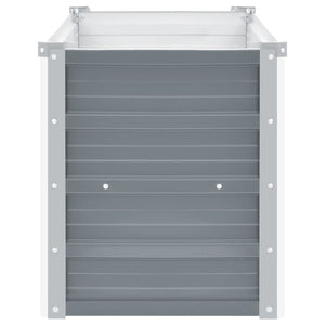 Ζαρντινιέρα Υπερυψωμένη Γκρι 100x40x45 εκ. Γαλβανισμ. Χάλυβας - Pakobazaar