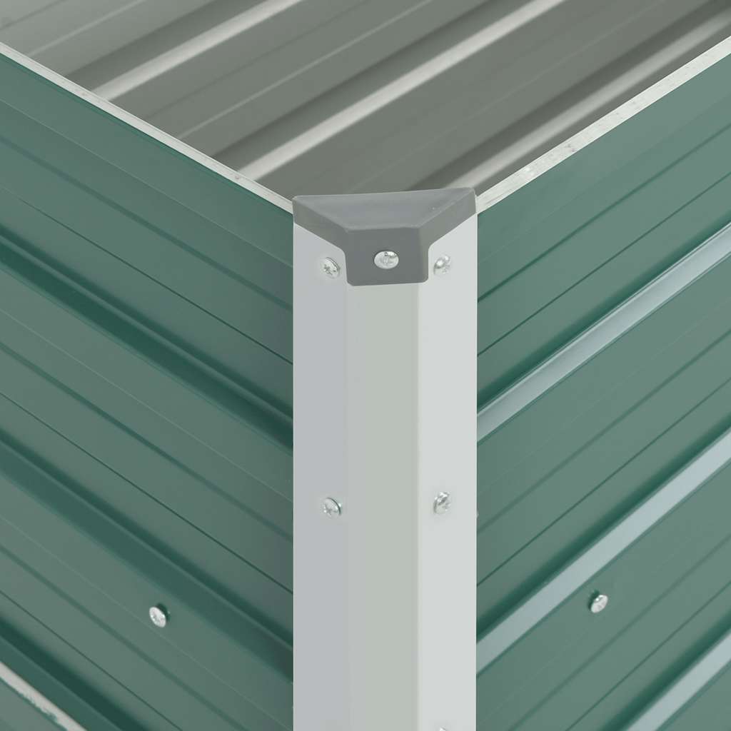 Ζαρντινιέρα Υπερυψωμένη Πράσινη 100x40x45 εκ. Γαλβαν. Χάλυβας - Pakobazaar