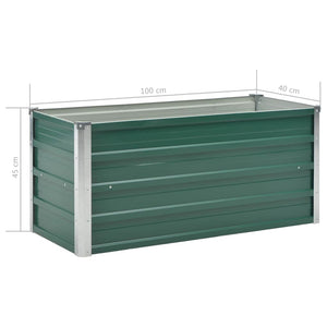 Ζαρντινιέρα Υπερυψωμένη Πράσινη 100x40x45 εκ. Γαλβαν. Χάλυβας - Pakobazaar