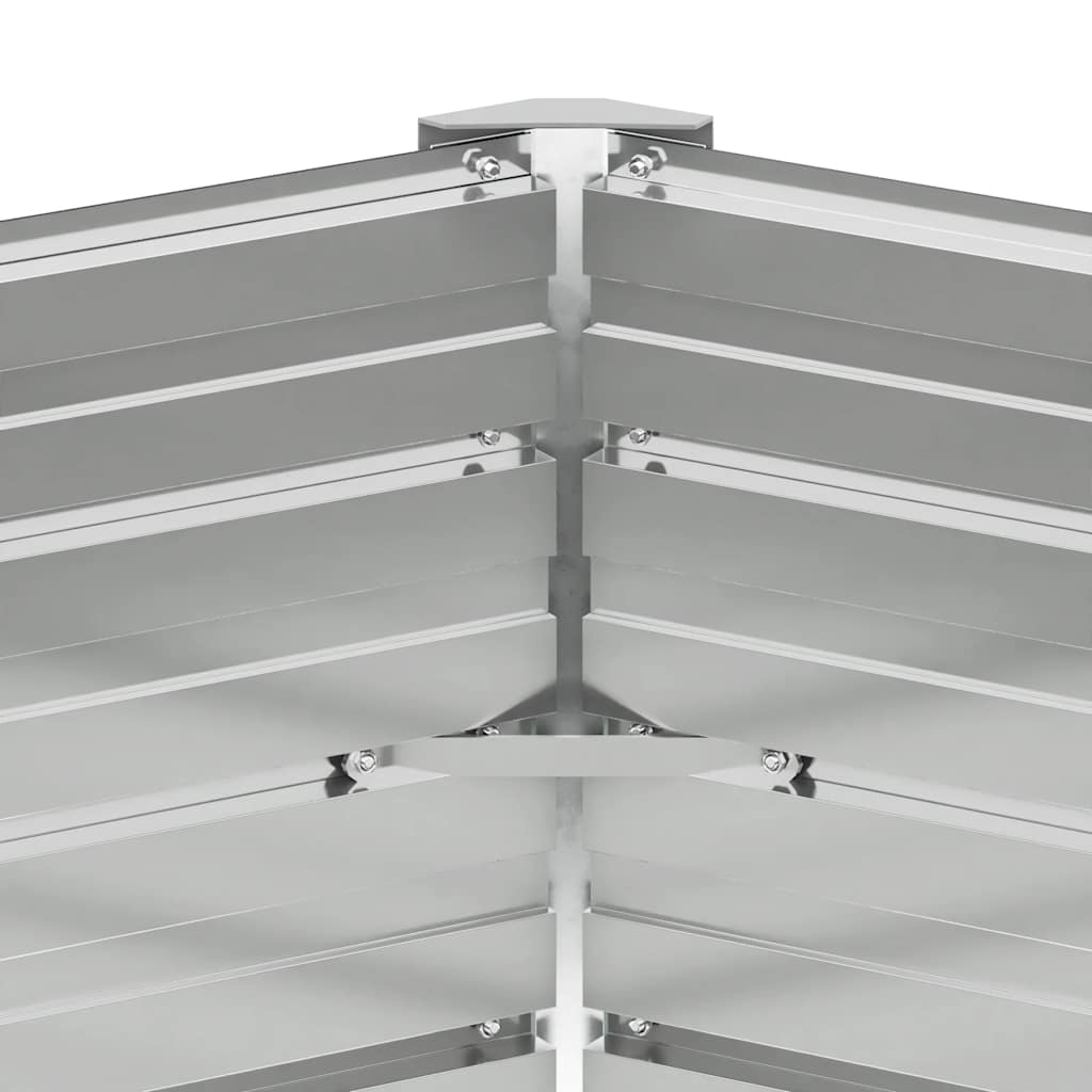 Ζαρντινιέρα Υπερυψωμένη Γκρι 129x129x77 εκ. Γαλβανισμ. Χάλυβας