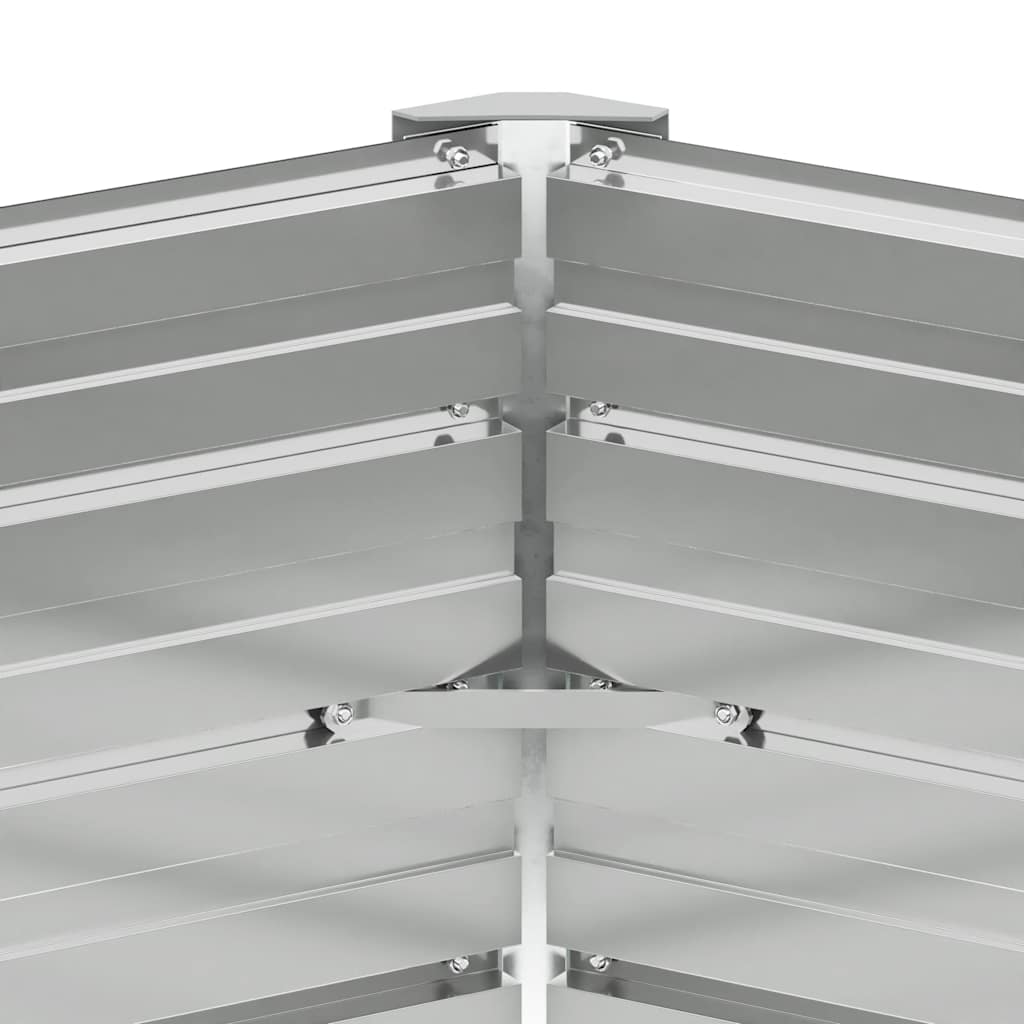 Ζαρντινιέρα Υπερυψωμένη Πράσινη 129x129x77 εκ. Γαλβαν. Χάλυβας