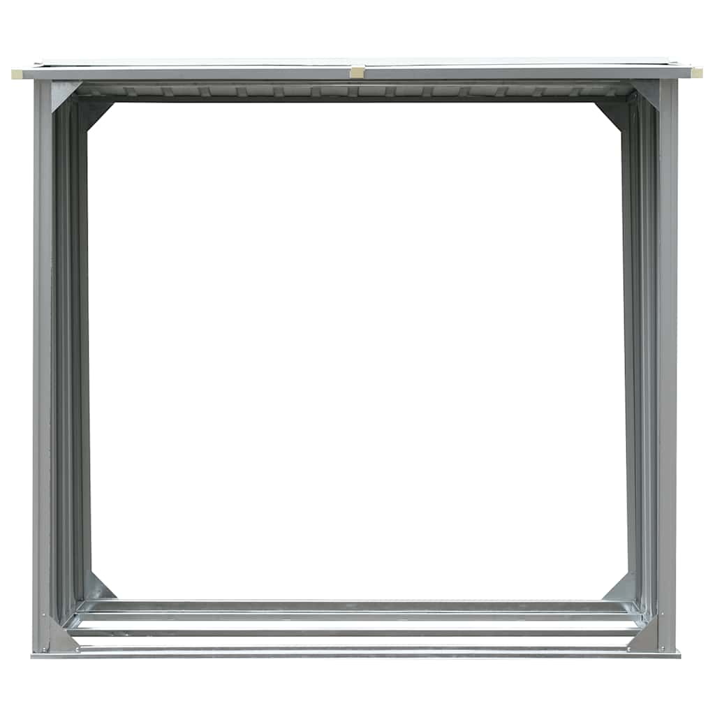 Υπόστεγο Αποθήκευσης Ξύλων Κήπου Γκρι 172x91x154 εκ. Ατσάλι - Pakobazaar