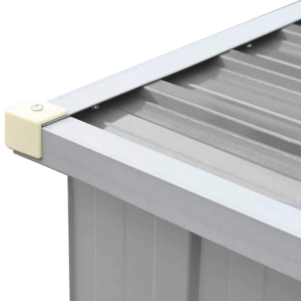 Υπόστεγο Αποθήκευσης Ξύλων Κήπου Γκρι 330x84x152 εκ. Ατσάλι - Pakobazaar