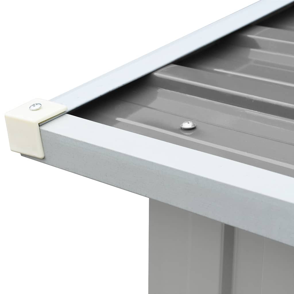 Υπόστεγο Αποθήκευσης Ξύλων Κήπου Γκρι 330x92x153 εκ. Ατσάλι - Pakobazaar