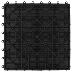 Πλάκα Κατασκευής 11 pcs Μαύρο 30 x 30 cm WPC - Pakobazaar