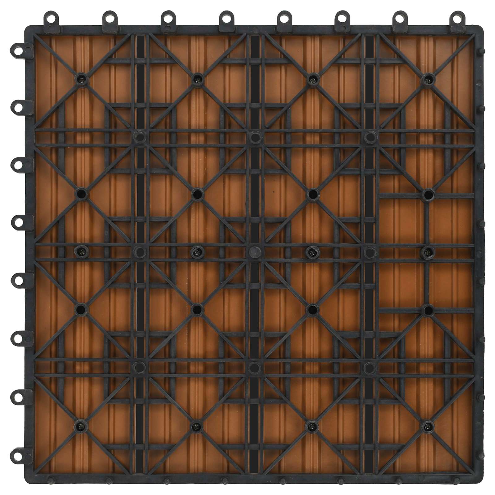 Πλάκα Κατασκευής 11 pcs Ξύλο teak 30 x 30 cm WPC - Pakobazaar