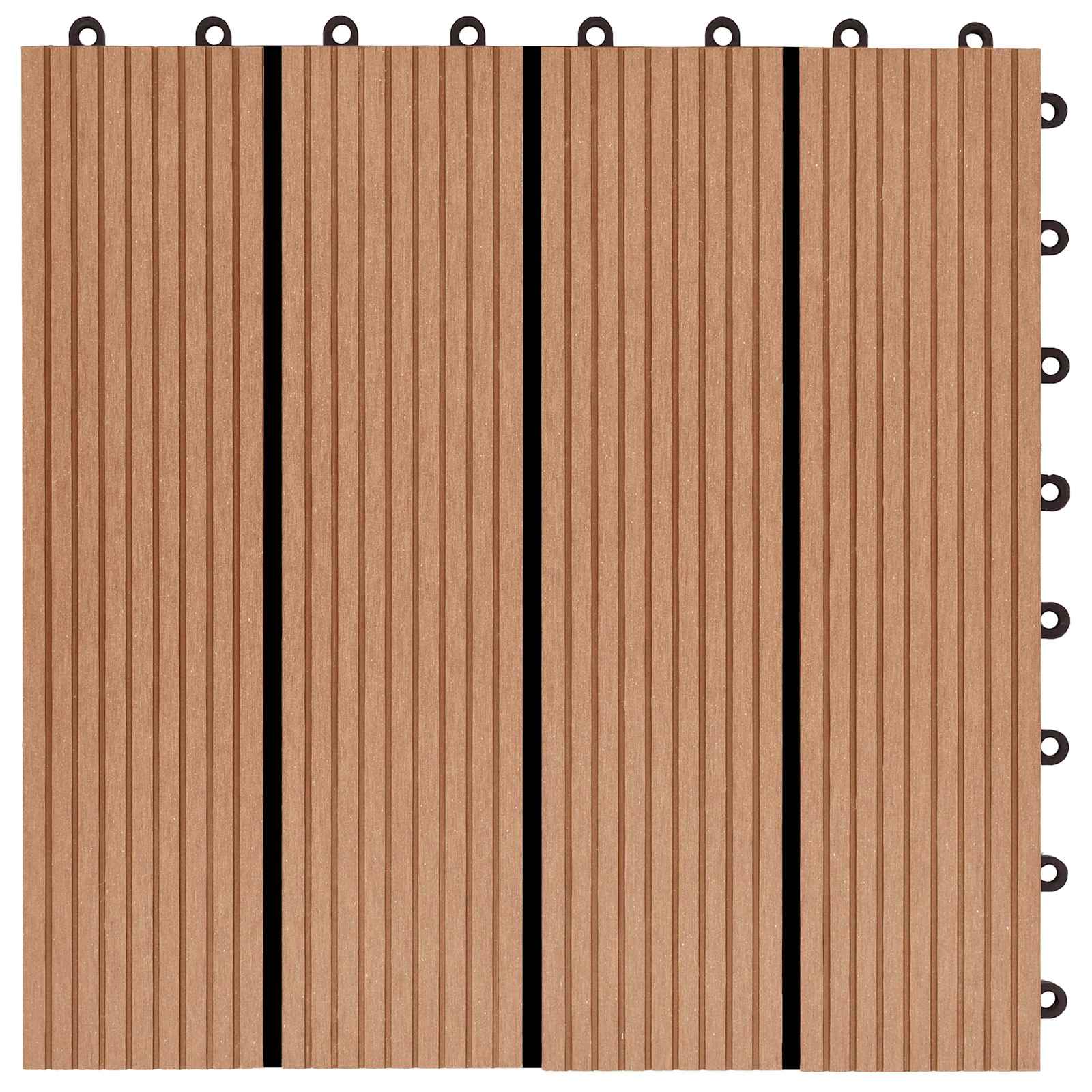 Πλάκα Κατασκευής 11 pcs Ξύλο teak 30 x 30 cm WPC - Pakobazaar