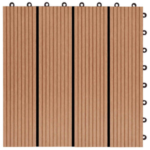 Πλάκα Κατασκευής 11 pcs Ξύλο teak 30 x 30 cm WPC - Pakobazaar