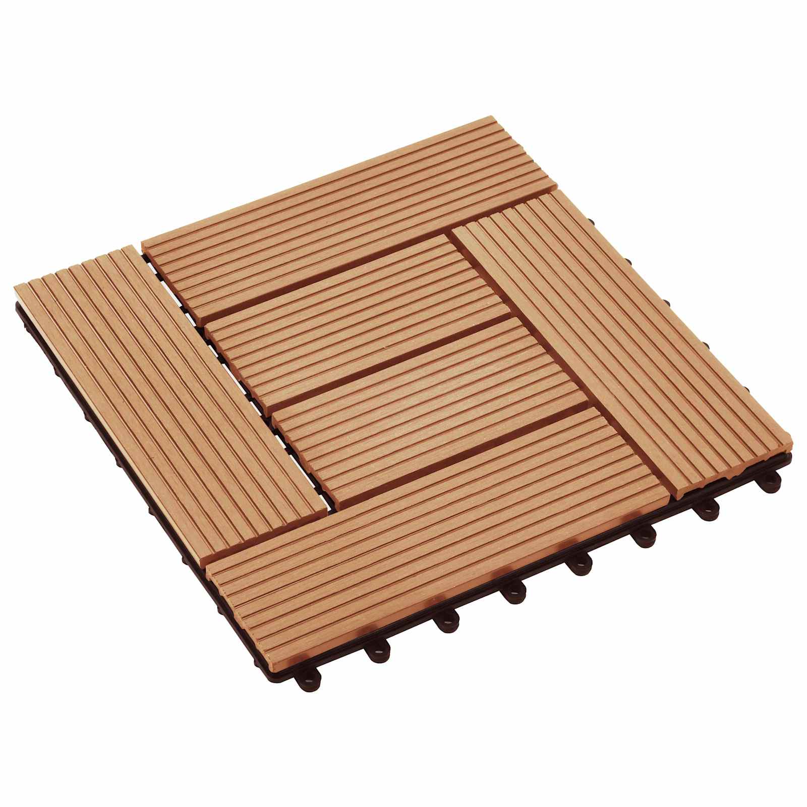 Πλάκα Κατασκευής 11 pcs Ξύλο teak 30 x 30 cm WPC - Pakobazaar