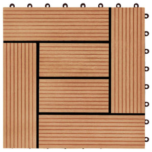 Πλάκα Κατασκευής 11 pcs Ξύλο teak 30 x 30 cm WPC - Pakobazaar